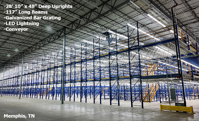 Liquidation In Progress 3 Level Pick Module Pallet Rack Mezzanine ...