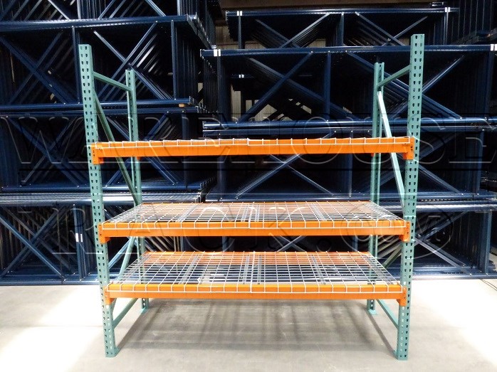 Refurbished Pallet Rack With Wire Decking Warehouse Rack Company, Inc.
